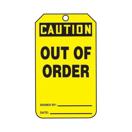 OSHA CAUTION SAFETY TAG OUT OF ORDER MDT686CTP